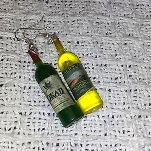 Wine bottle earings